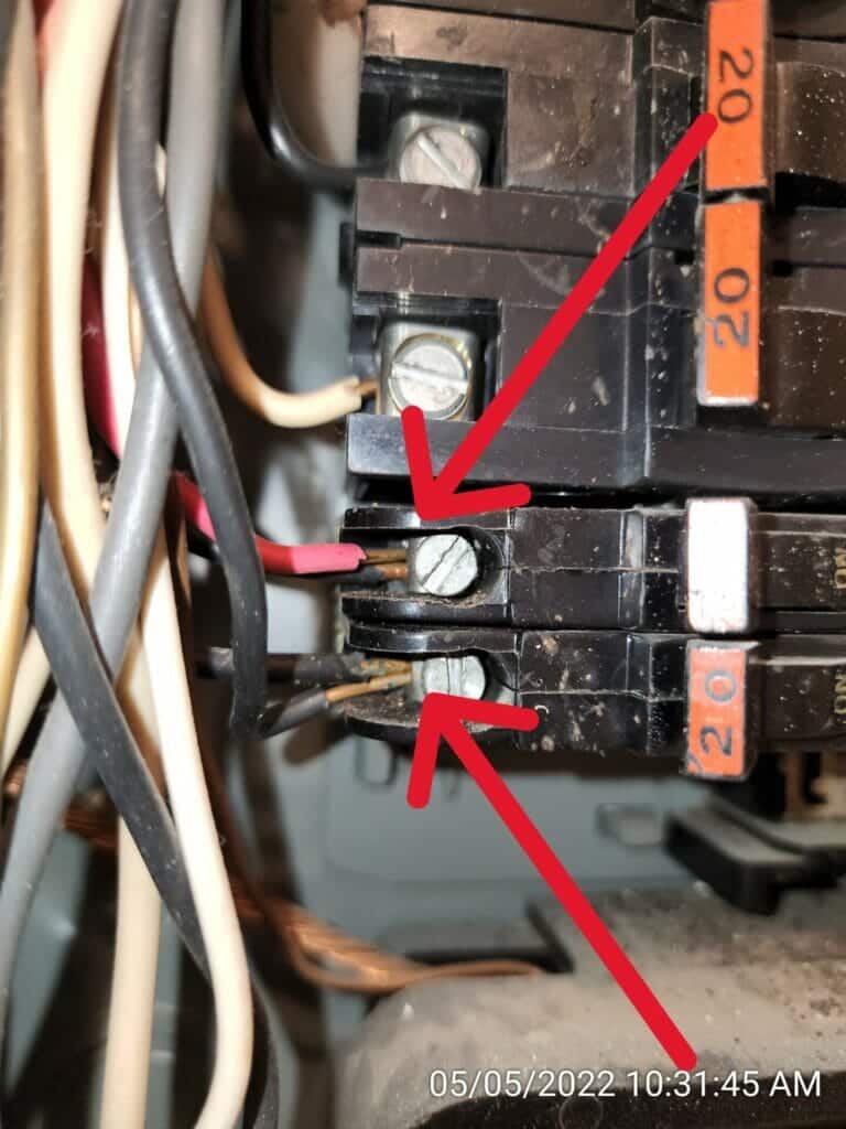 Doublt Tapped Breakers FPE Panel - Example Home Inspection Findings