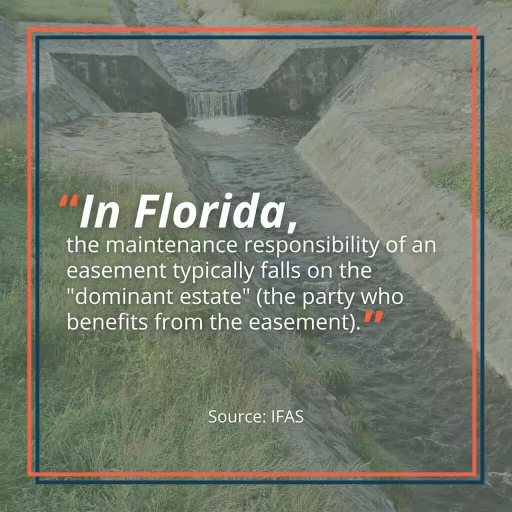 maintenance responsibility for an easement