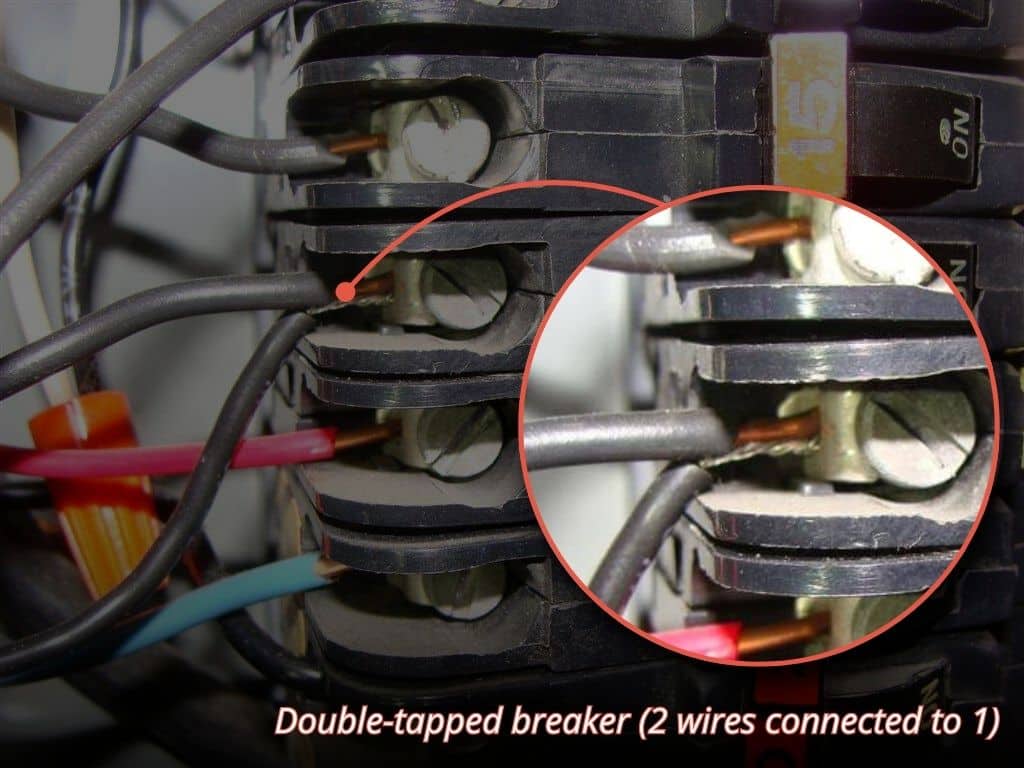 double tapped breaker example close up