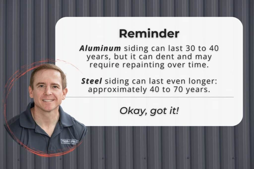 metal house siding reminder