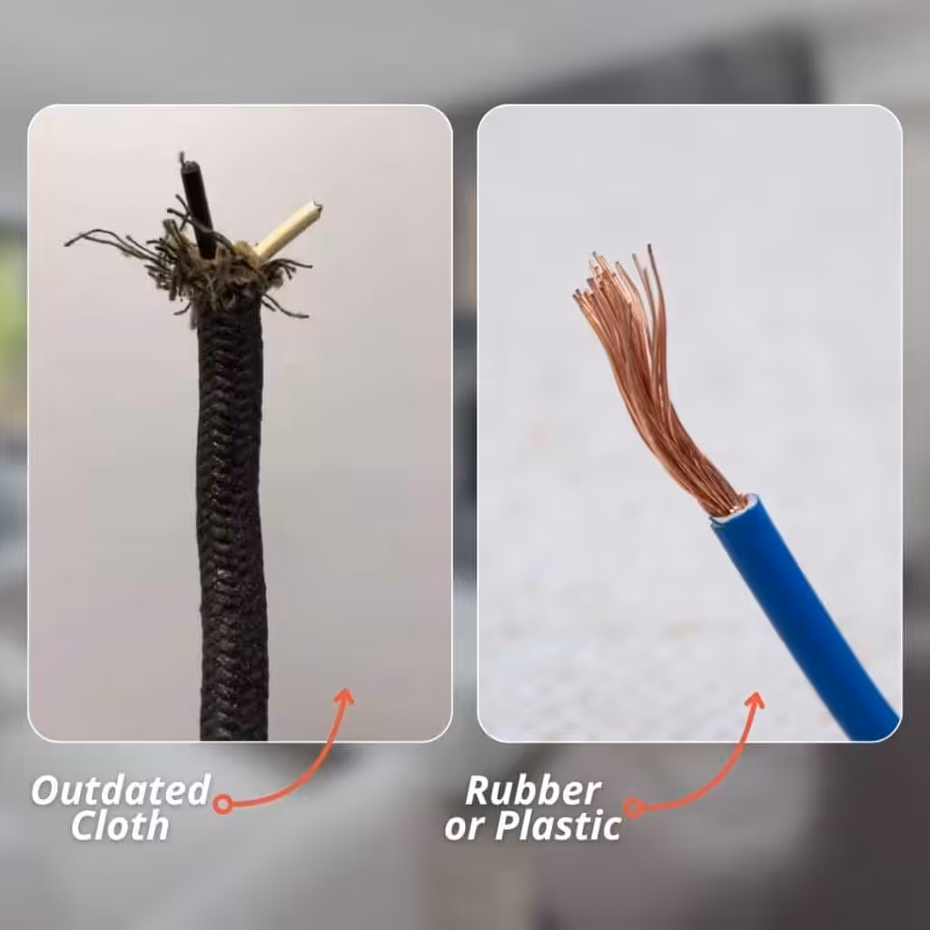 cloth wiring vs rubber or plastic