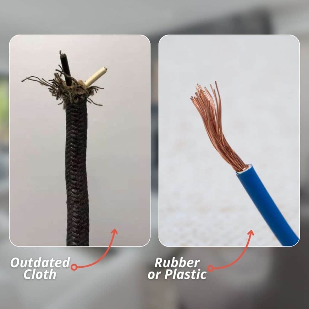 cloth wiring vs rubber or plastic