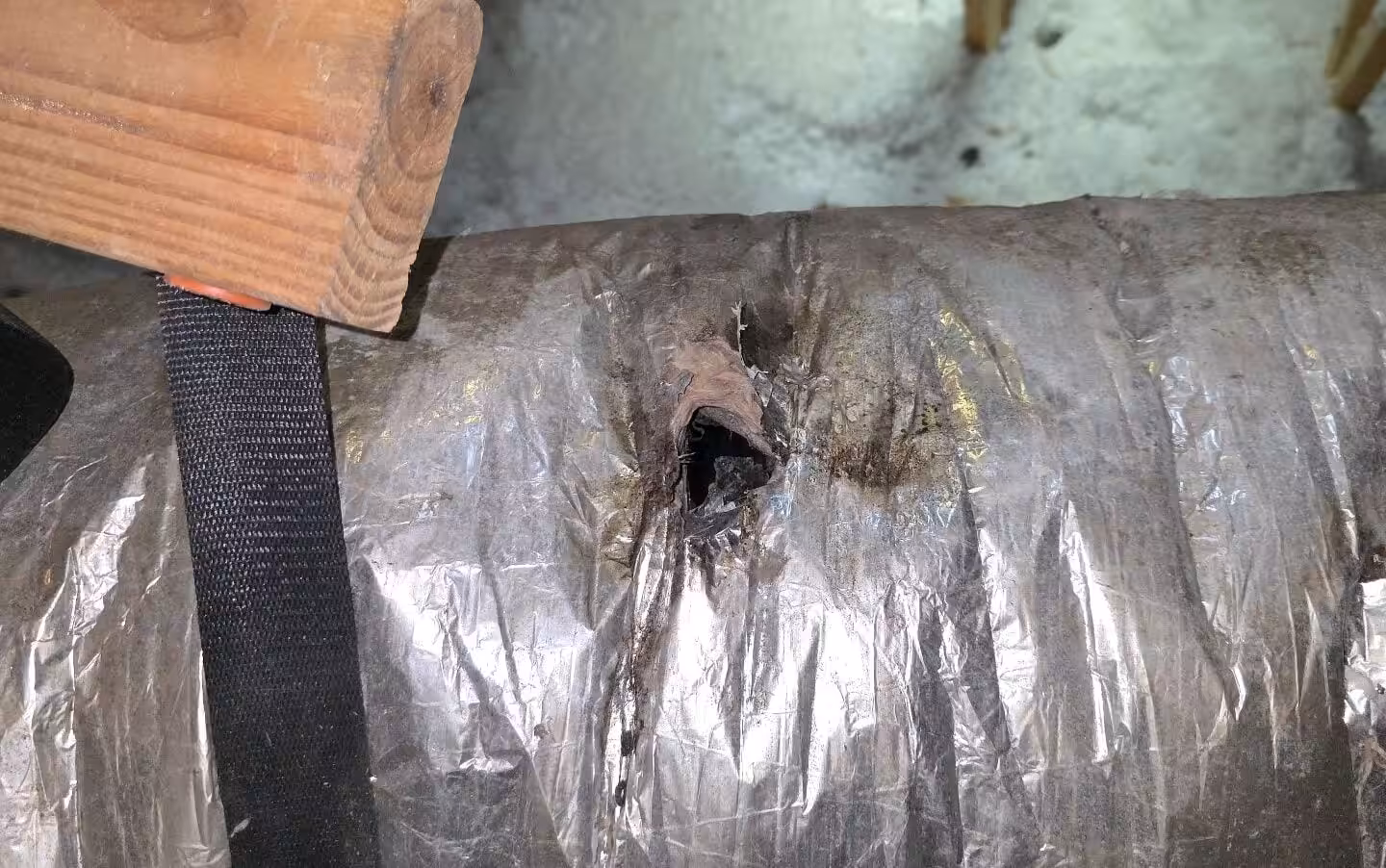 damaged ductwork