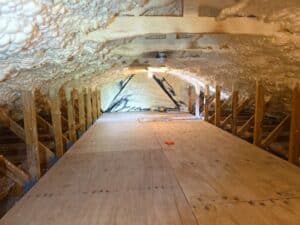 Spray foam attic